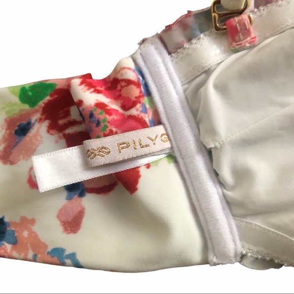 PQ Swim Ruched Floral Bandeau Bikini Top - Picture 5 of 5